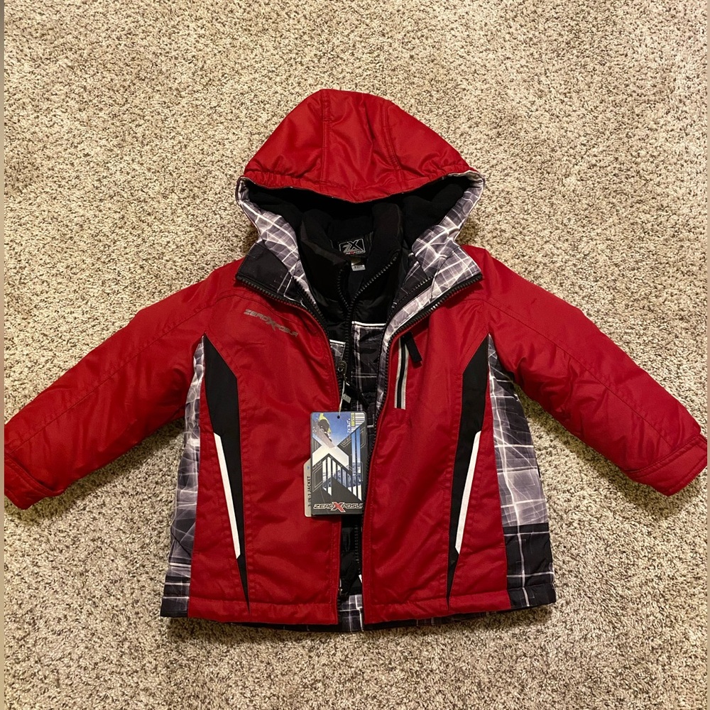 Boys 3 in 1 red jacket by ZeroXposur (Kohl’s); size 3T